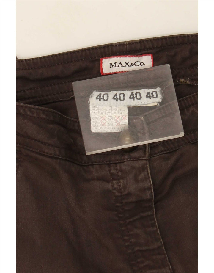 Max&Co. Calça cargo feminina slim UK 8 pequena W30 L29 marrom