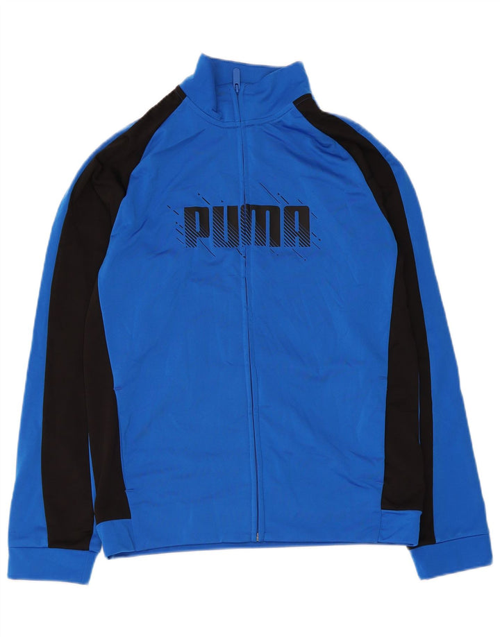 Jaqueta Puma Boys Graphic Tracksuit Top 13-14 anos Azul Colorblock