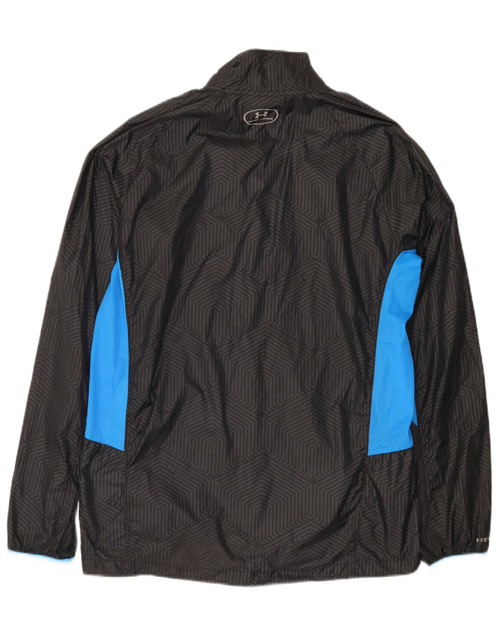 Jaqueta de chuva masculina Under Armour UK 38 médio preto colorblock nylon