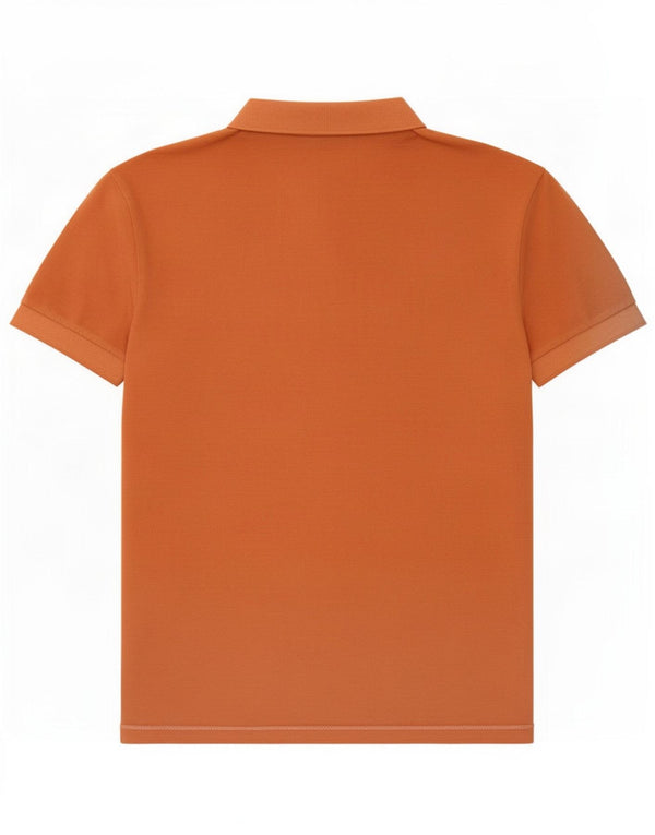 Camisa polo masculina Hugo Boss pequena laranja algodão