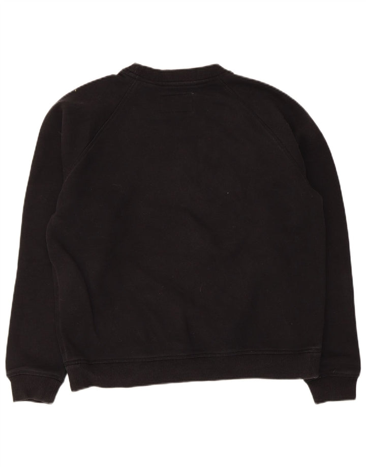 Suéter gráfico feminino Jack Wills Reino Unido 12 algodão preto médio