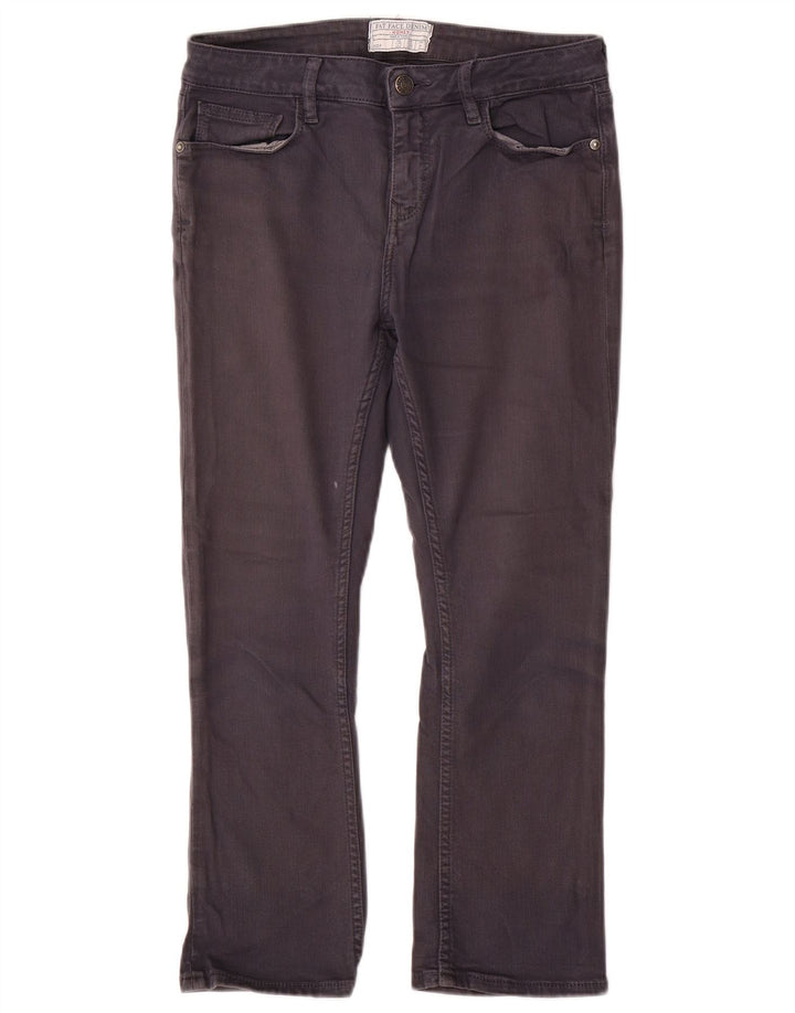Calça jeans feminina Fat Face UK 10 pequena W28 L23 algodão cinza