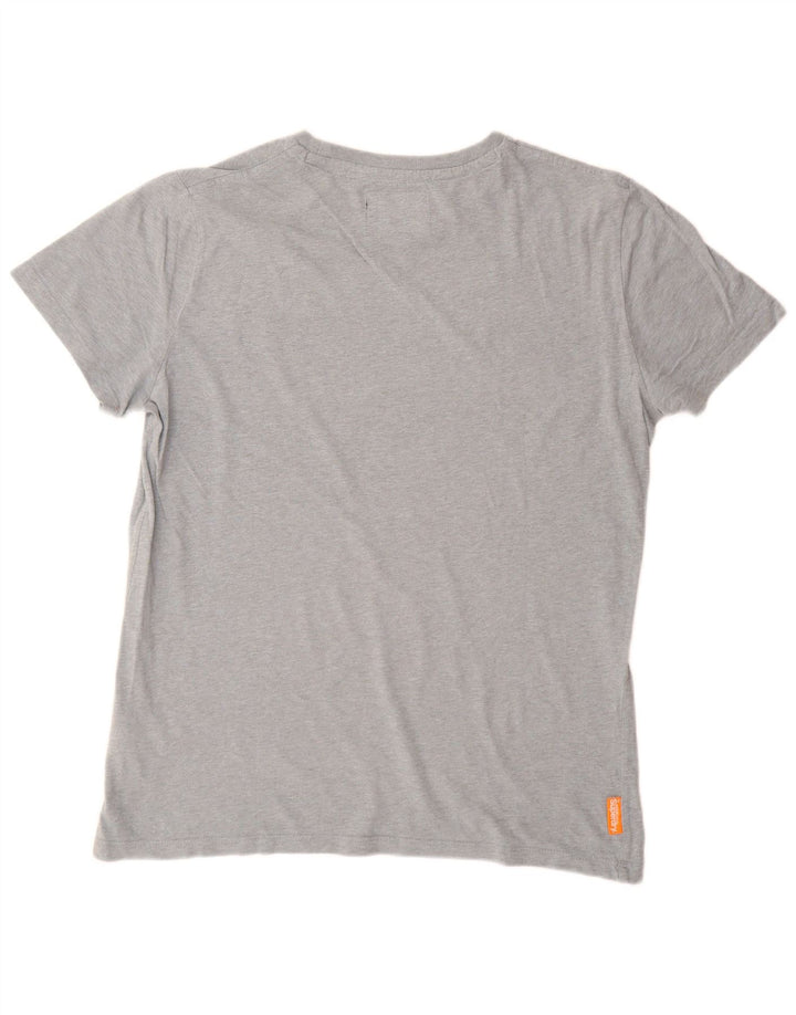 Camiseta masculina Superdry grande algodão cinza