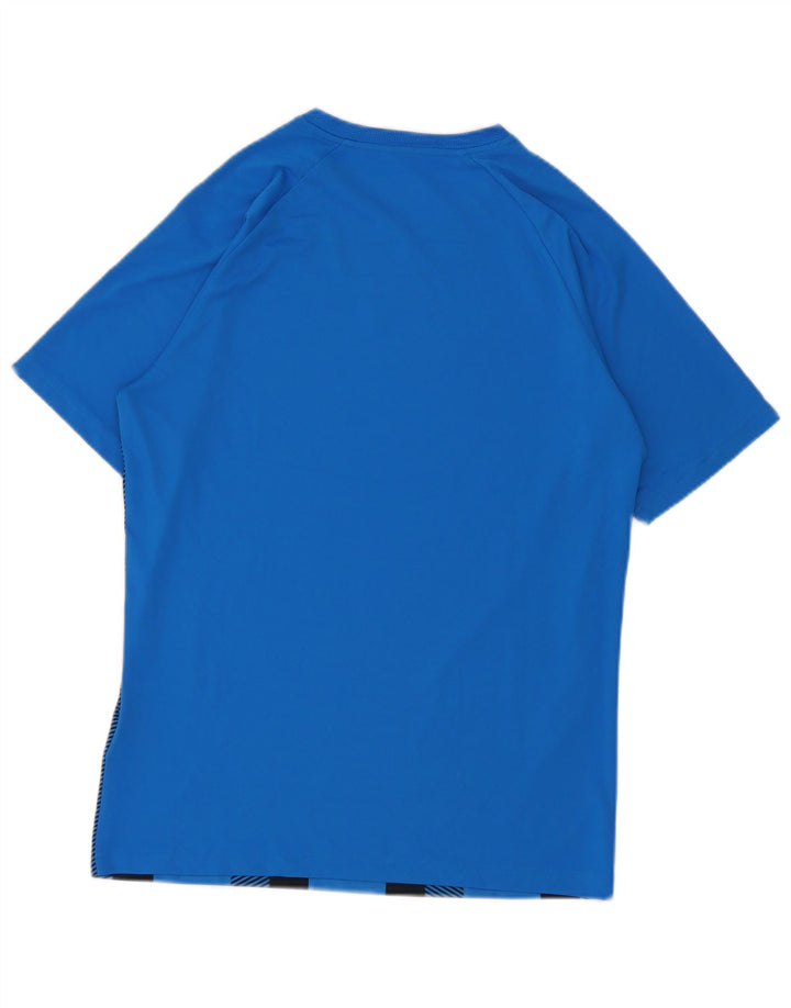 Camiseta masculina Puma pequena listrada azul poliéster