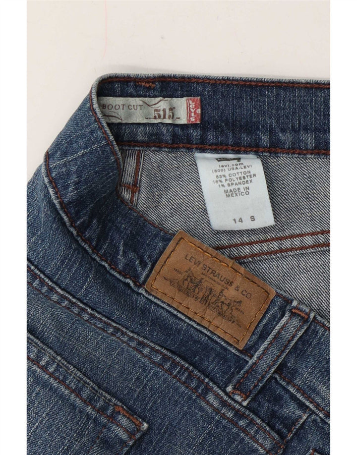 Calça jeans feminina Levi's 515 Bootcut US 14 XL W36 L30 azul algodão