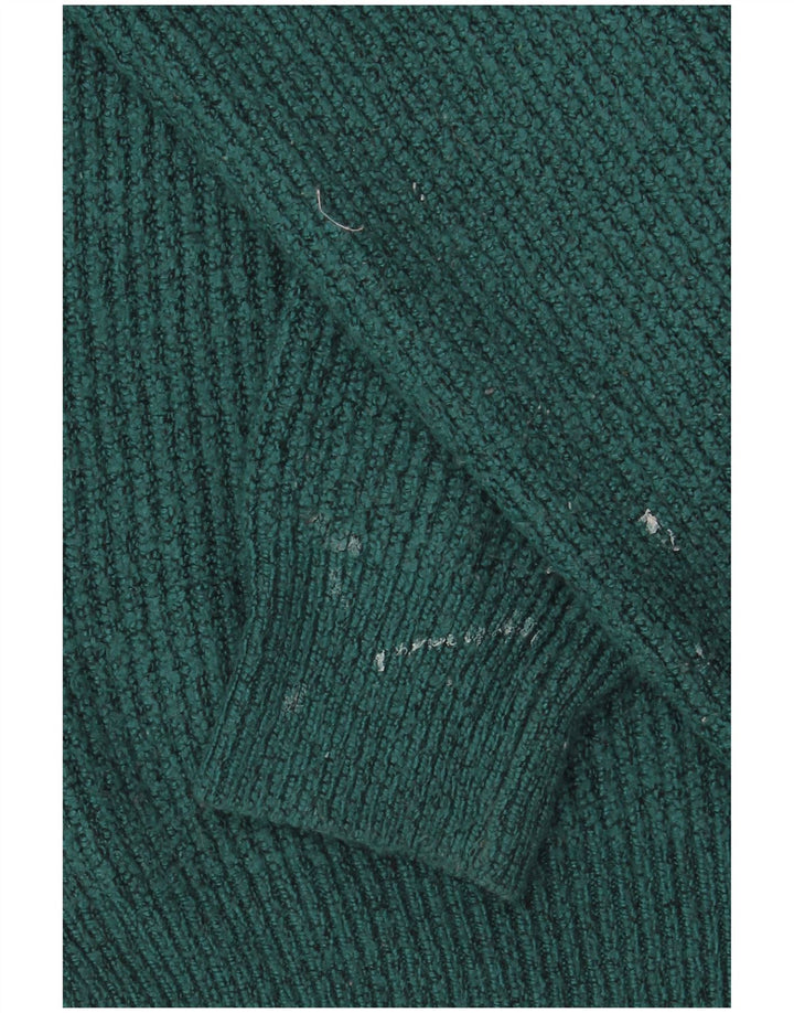 Suéter feminino Marks & Spencer com gola redonda Reino Unido 12 verde médio