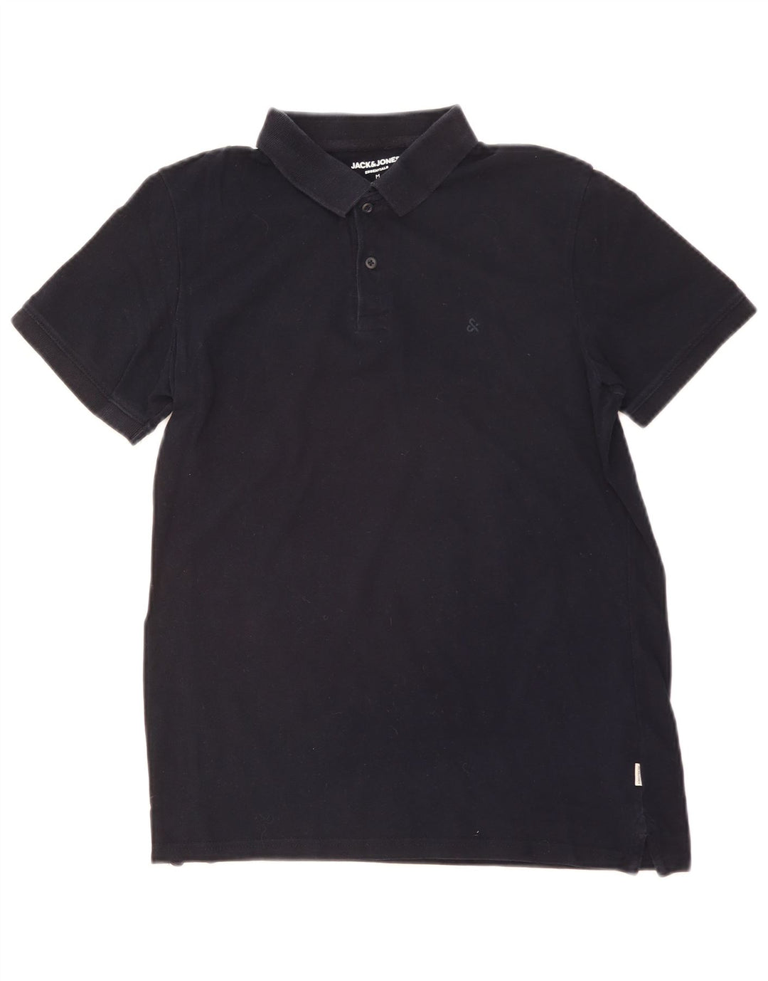 Camisa polo masculina JACK & JONES de algodão azul marinho médio