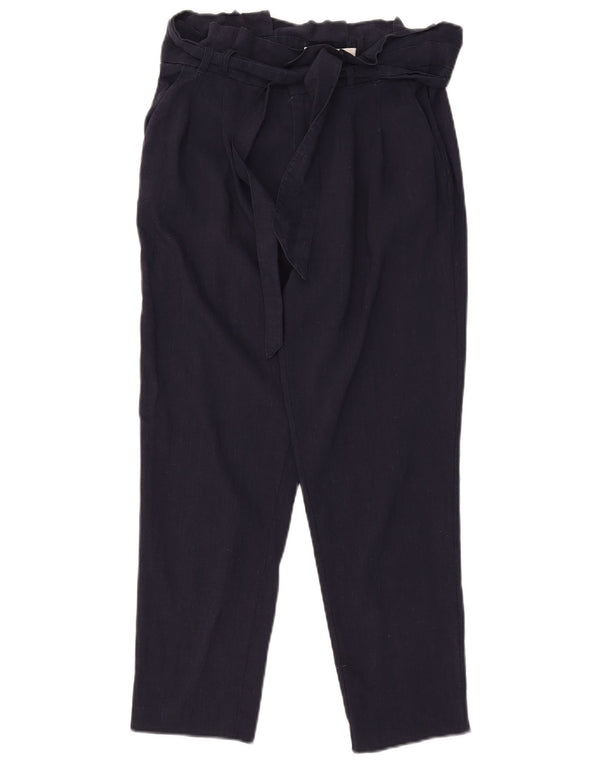 Zara Calça Chino Feminina Pegged Pequena W26 L25 Azul Marinho