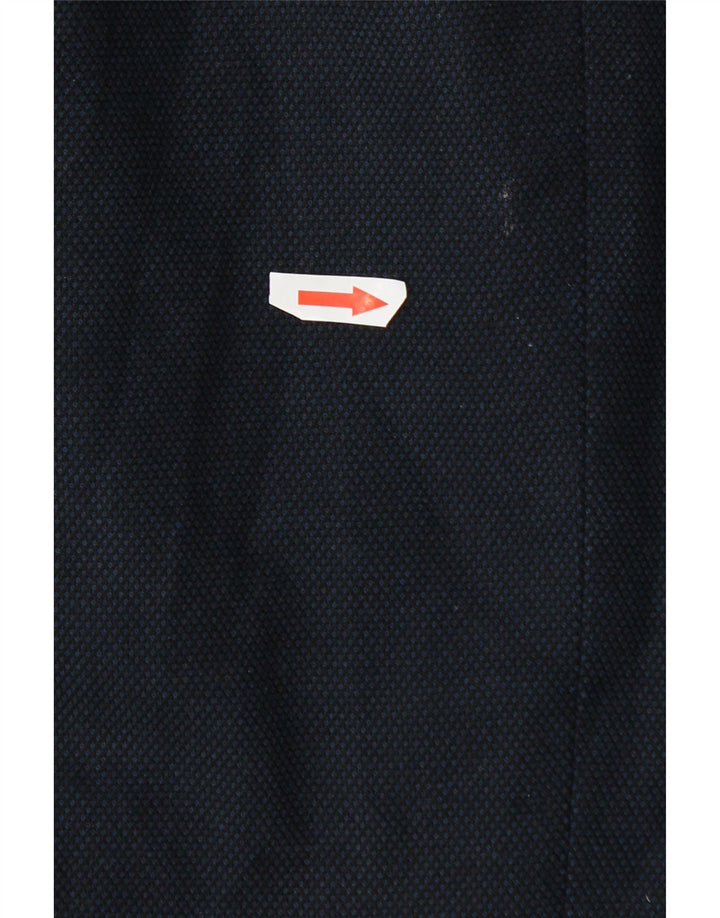 Jaqueta bomber masculina Zara UK 42 XL poliéster xadrez azul marinho