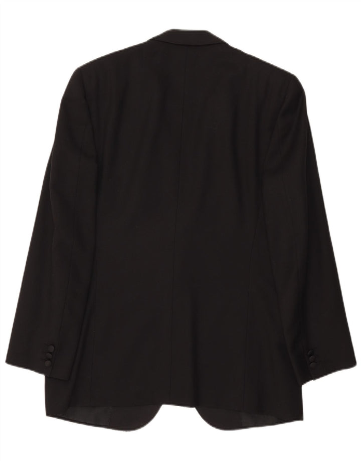 Jaqueta blazer masculina Bresci com 1 botão Reino Unido 40 grande lã preta