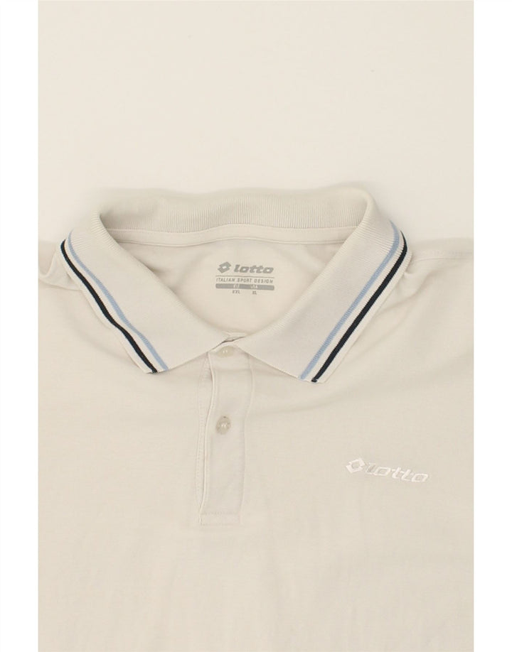 LOTTO Mens Polo Shirt 2XL White Cotton Vintage Lotto and Second-Hand Lotto from Messina Hembry 
