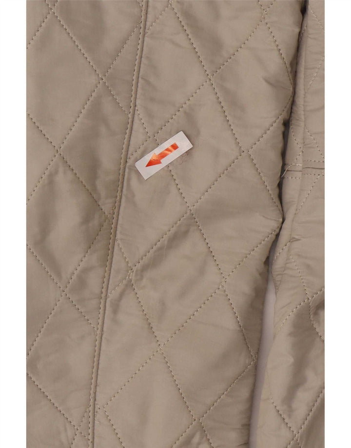 Jaqueta acolchoada feminina Barbour UK 8 pequena poliamida branca