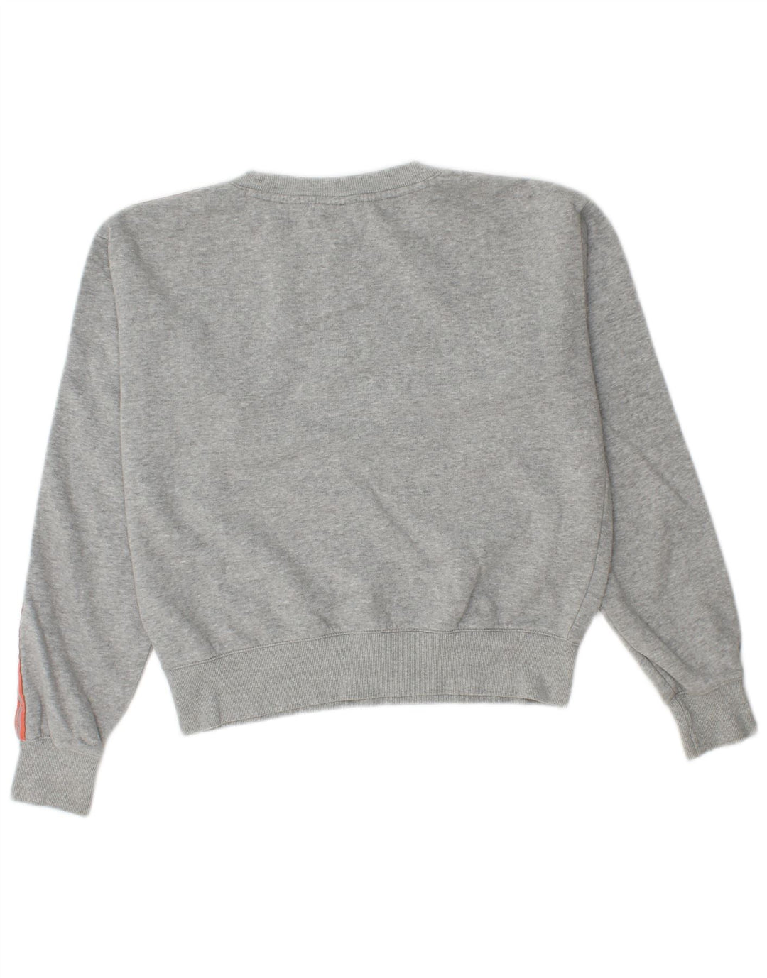 Champion feminino cropped oversized moletom suéter UK 10 pequeno cinza manchado