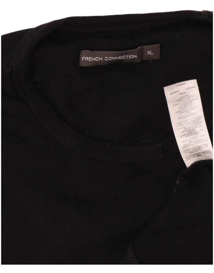Camiseta masculina French Connection Top XL algodão azul marinho