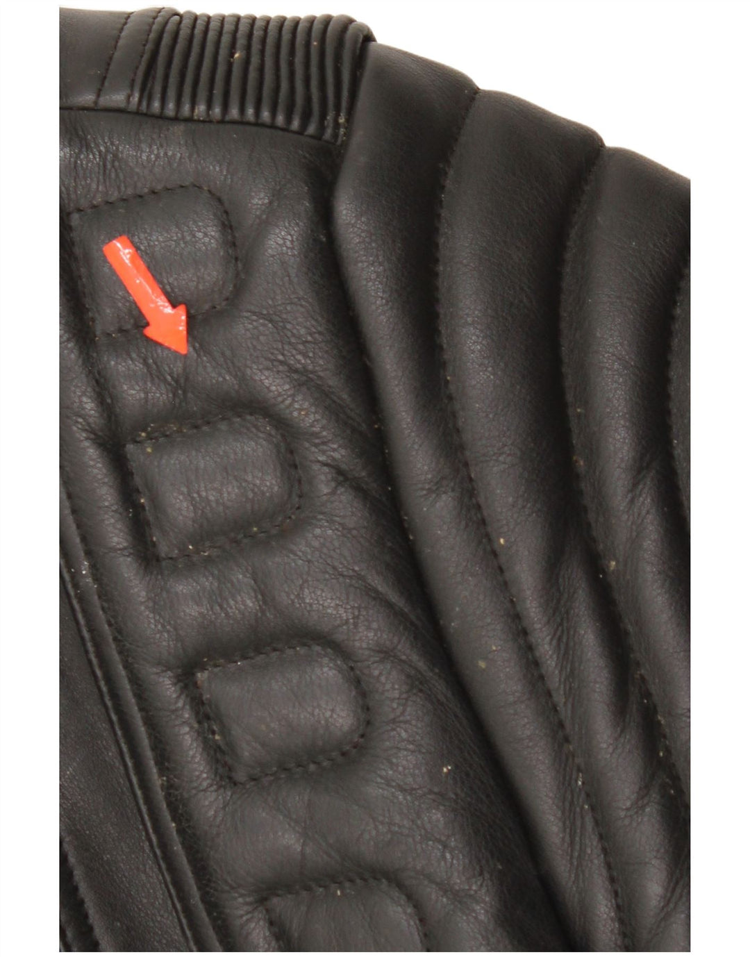 Jaqueta de couro para motociclista masculina vintage couro preto pequeno Reino Unido 36