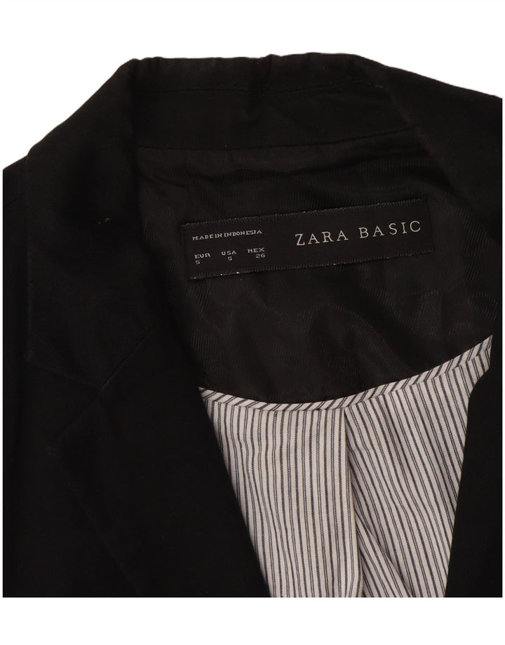 Jaqueta blazer feminina Zara com 1 botão Reino Unido 10 pequena preta