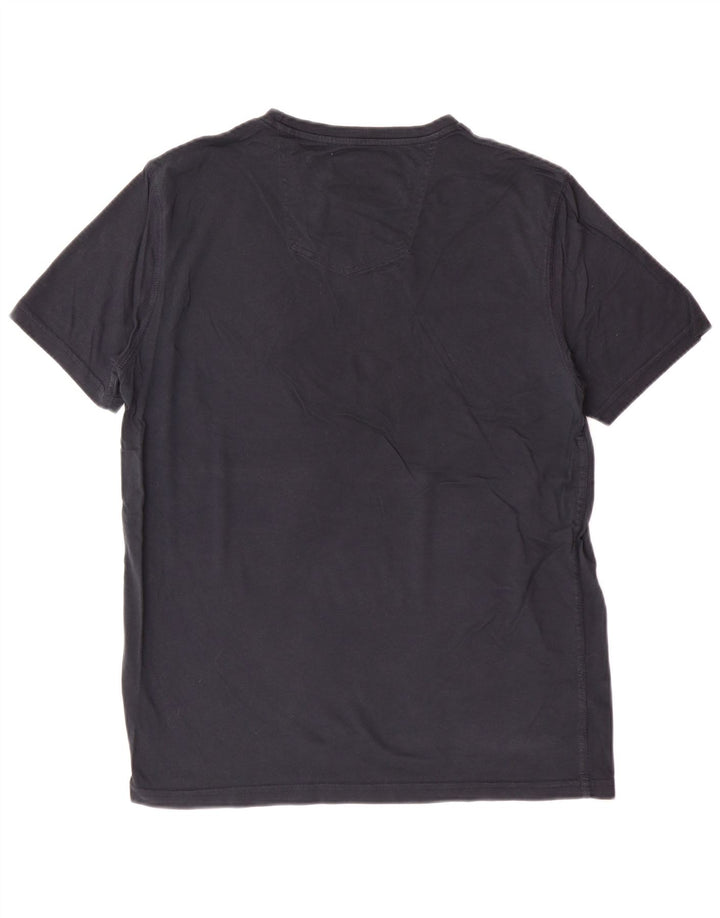 Camiseta masculina FAT FACE Top médio algodão azul marinho