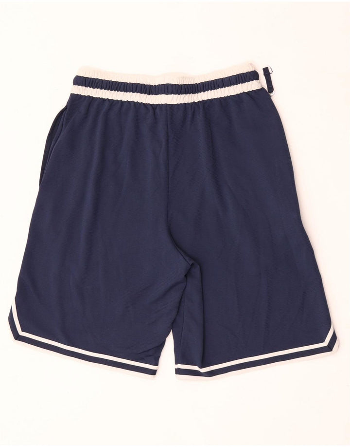 Shorts esportivos masculinos Nike médio azul marinho colorblock poliéster
