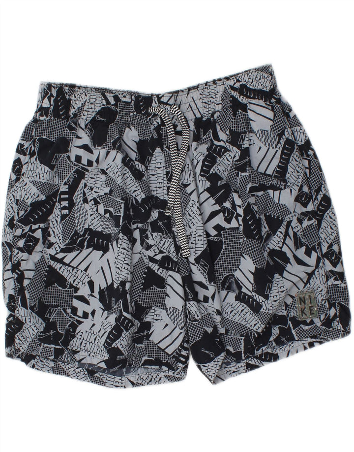 Shorts esportivos gráficos masculinos Nike médio preto poliamida