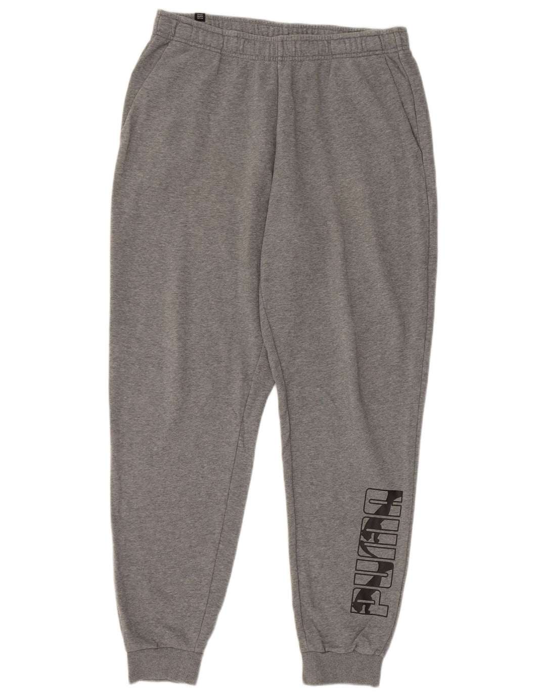 Calça de treino masculina Puma Graphic Joggers grande cinza