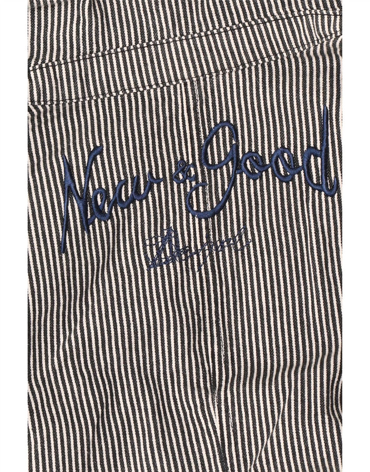 Jaqueta feminina Desigual Open Bolero UK 12 Médio Azul Marinho Listrado