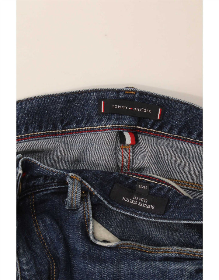 Tommy Hilfiger Masculino Bleecker Slim Jeans W34 L34 Azul