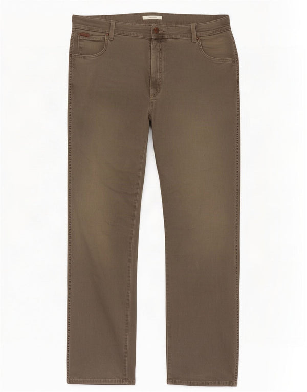 Wrangler Mens Texas Stretch Calça Casual Reta W40 L32 Algodão Cinza