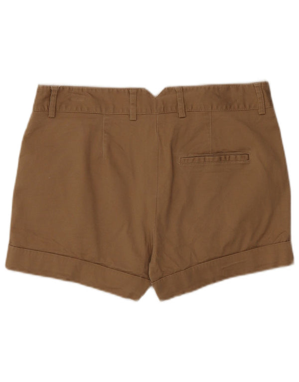Zara Womens Chino Shorts Pequeno W26 Algodão Bege
