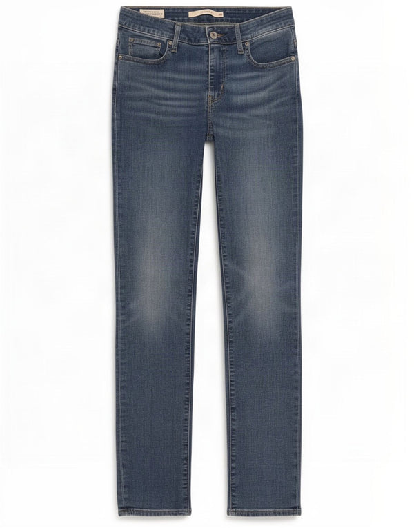 Levi's Womens 712 Jeans Slim Cintura Baixa W25 L32 Azul Algodão