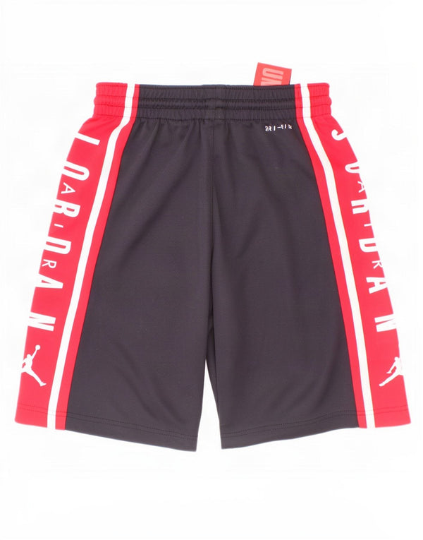 Shorts esportivos gráficos Jordan Boys 10-11 anos médio preto colorblock