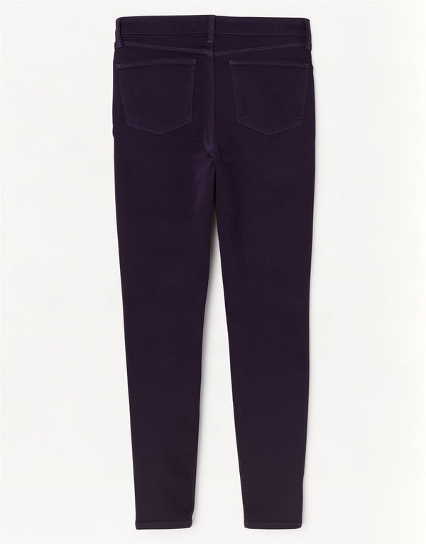 Calça feminina casual de veludo skinny J Brand W29 L30 algodão roxo