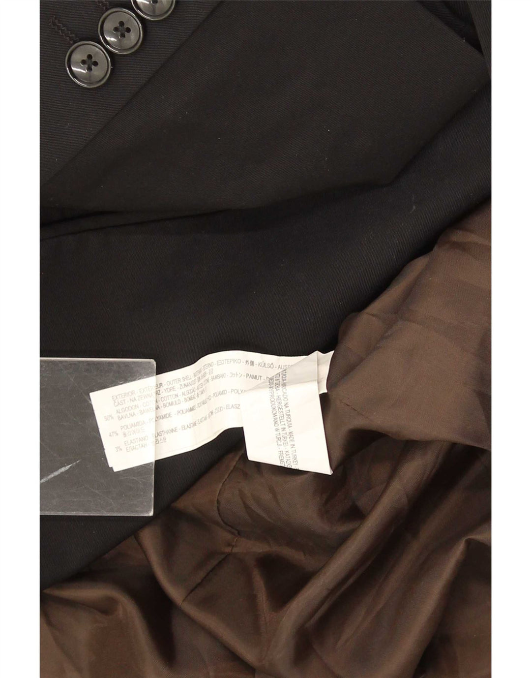Jaqueta blazer masculina Zara com 2 botões EU 54 XL algodão preto