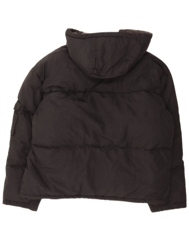 Jaqueta masculina acolchoada com capuz LEE UK 42 XL preto nylon