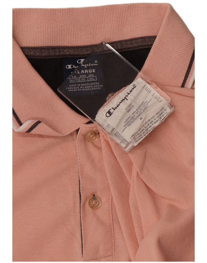 Camisa polo masculina CHAMPION XL algodão rosa