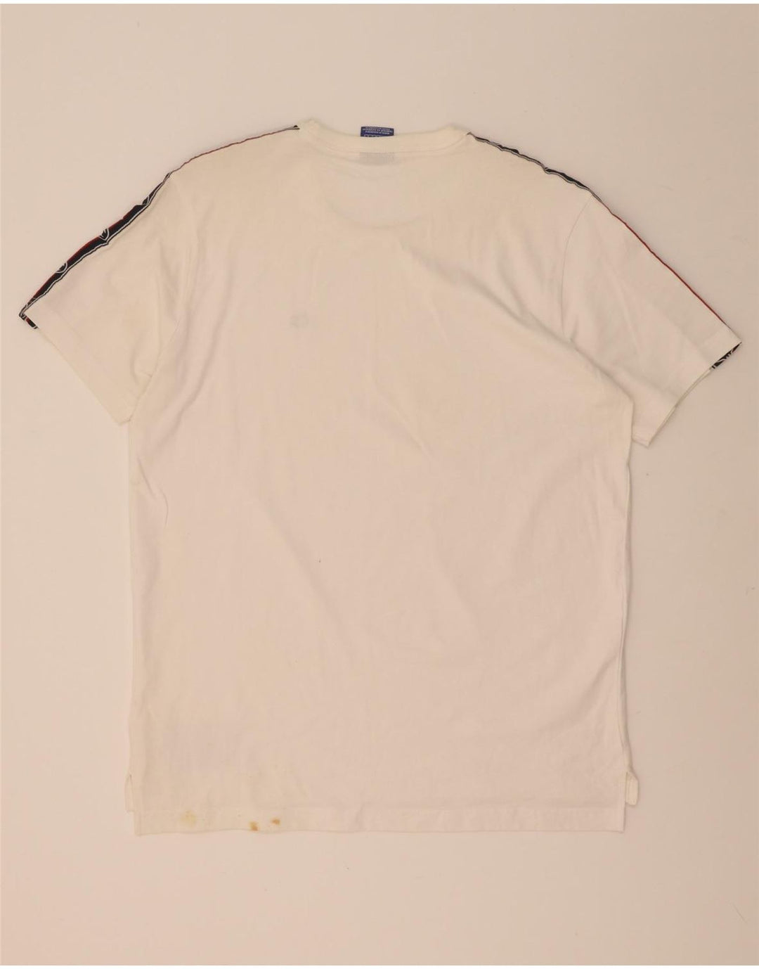 Camiseta gráfica masculina Champion Top médio branco colorblock