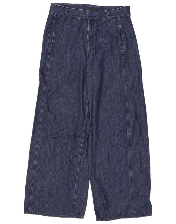 Cos Jeans feminino cintura alta com perna larga EU 40 médio W34 L30 algodão azul marinho