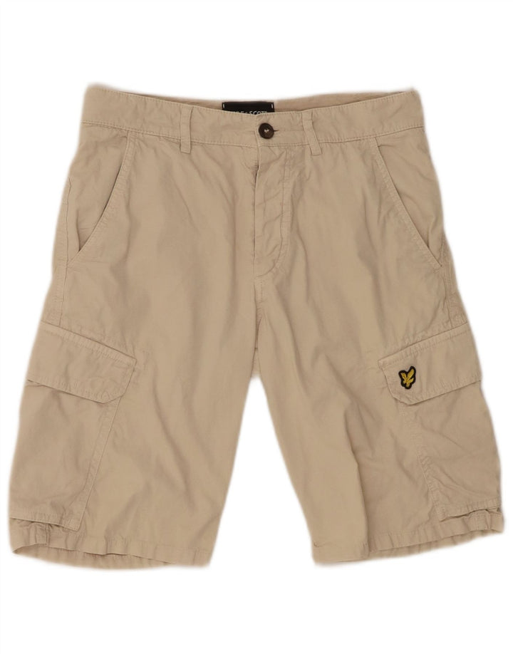Shorts cargo masculino LYLE & SCOTT W30 algodão bege médio