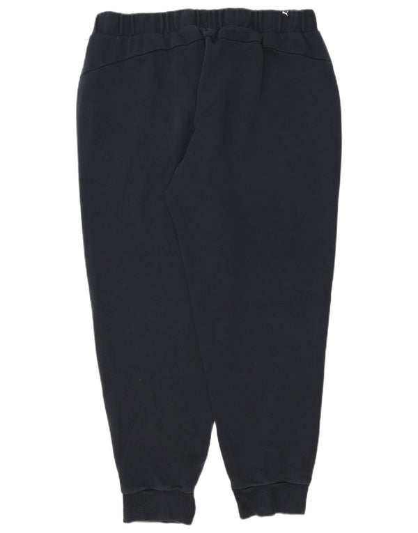 PUMA Mens Tracksuit Trousers Joggers XL  Navy Blue Cotton