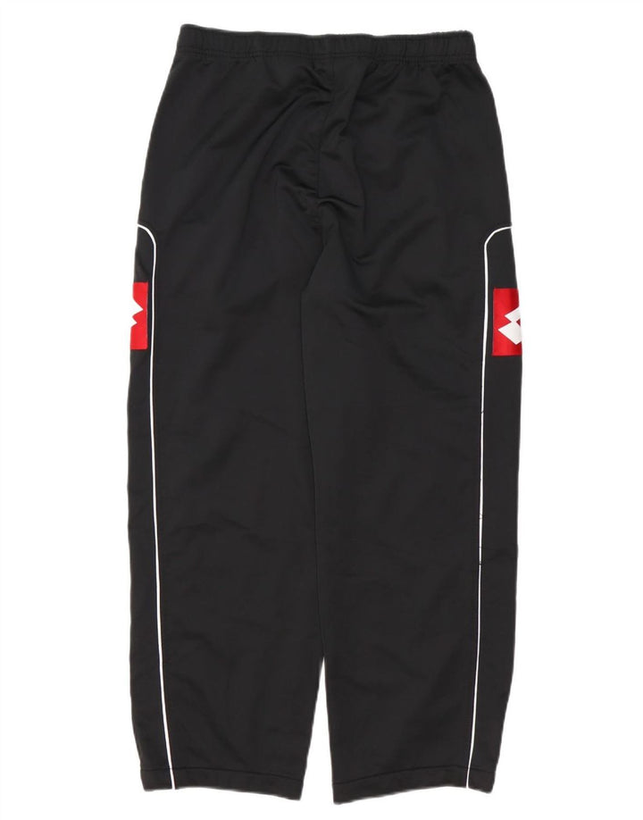 Calça esportiva masculina Lotto com estampa gráfica média preta em poliéster