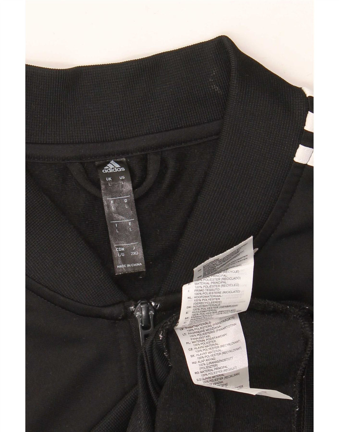 Adidas Mens Treino Top Jaqueta Grande Poliéster Preto