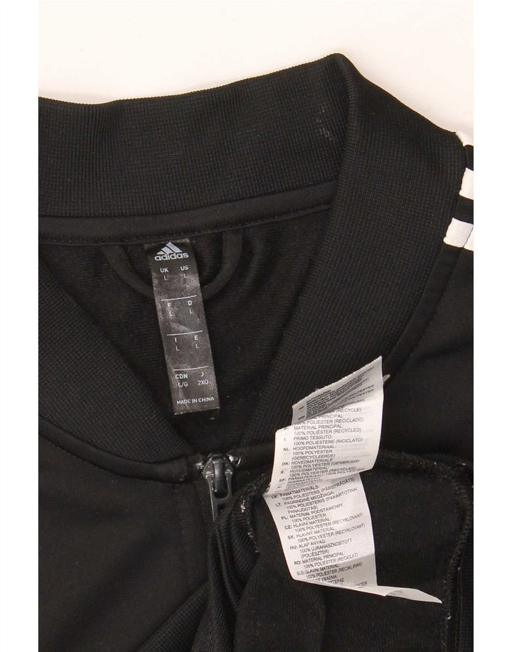 Adidas Mens Treino Top Jaqueta Grande Poliéster Preto