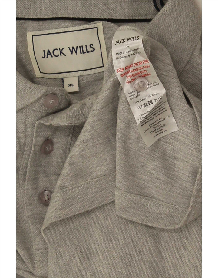 Camisa polo masculina Jack Wills XL cinza algodão