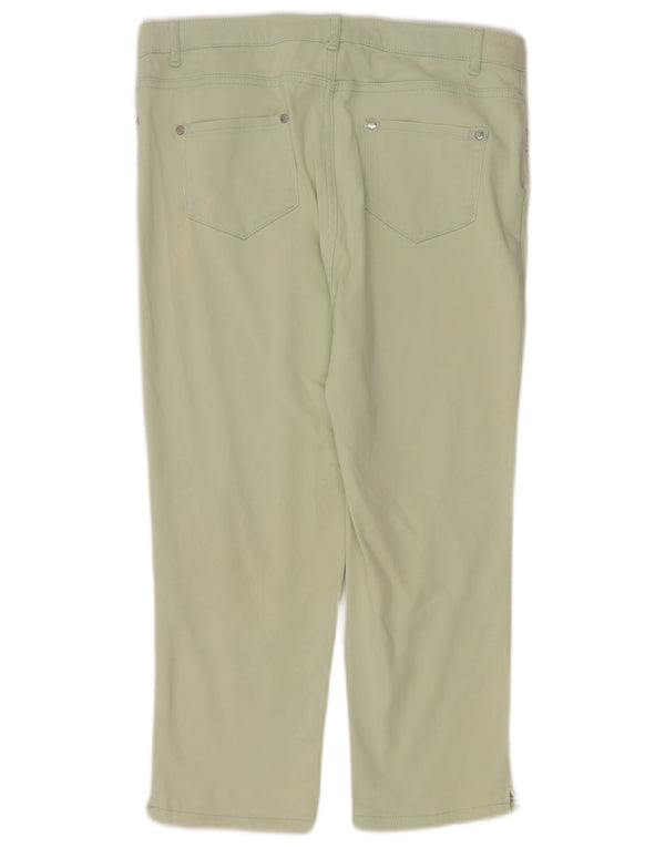 Jeans capri feminino de cintura alta Marks & Spencer Reino Unido 14 grande W32 L22 turquesa