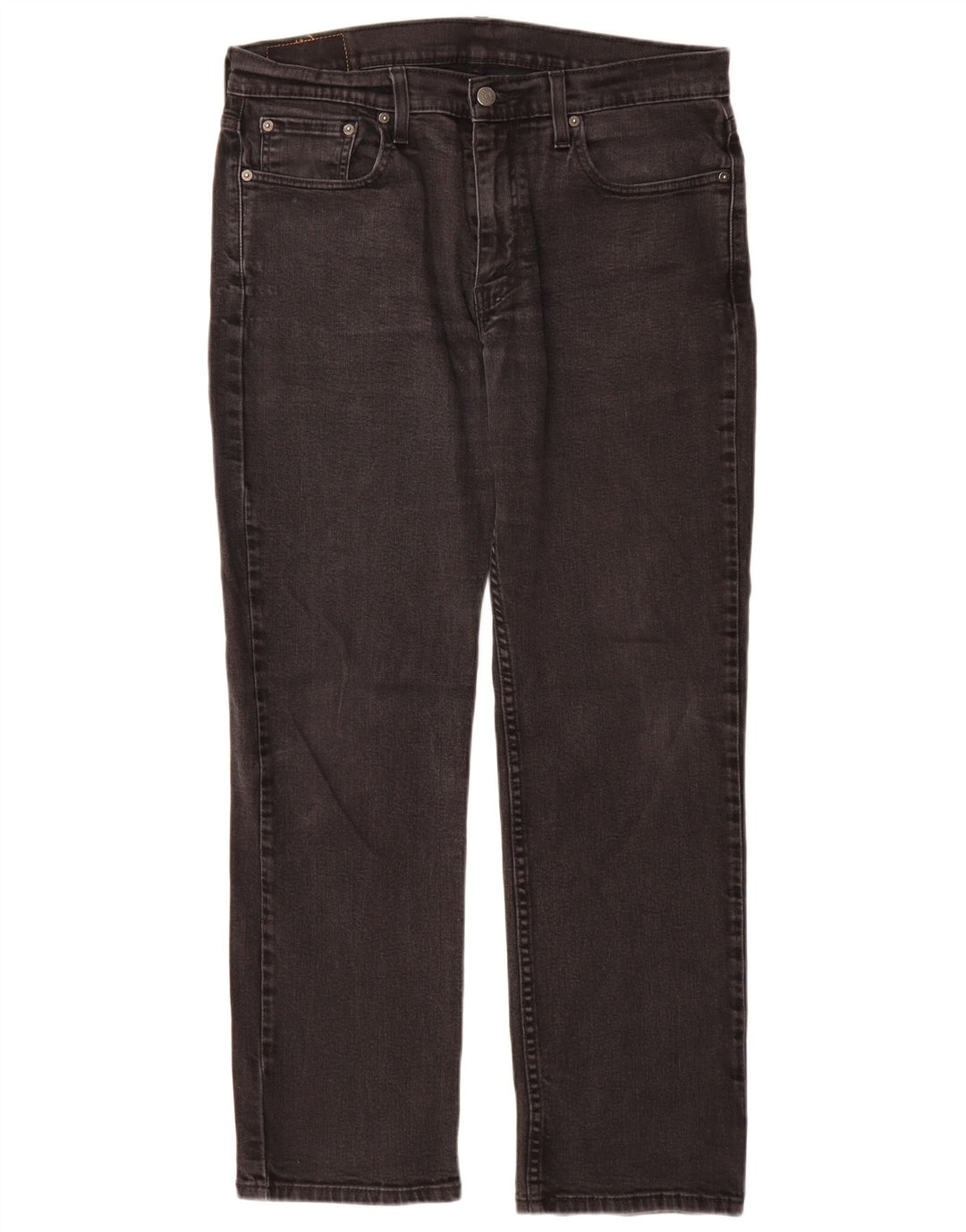 LEVI'S Masculino 514 Straight Jeans W33 L30 Algodão Preto