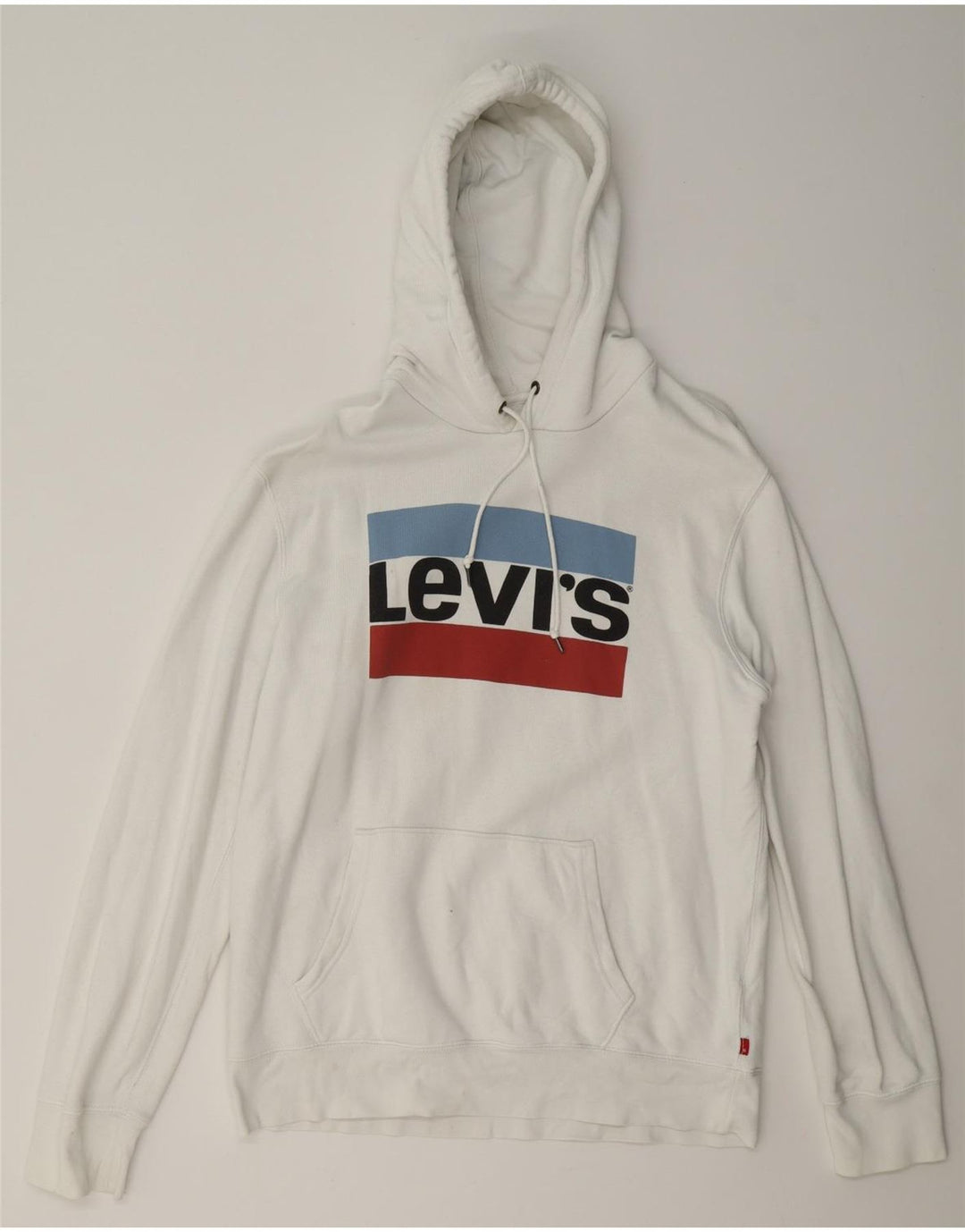 Suéter com capuz gráfico masculino Levi's grande algodão branco