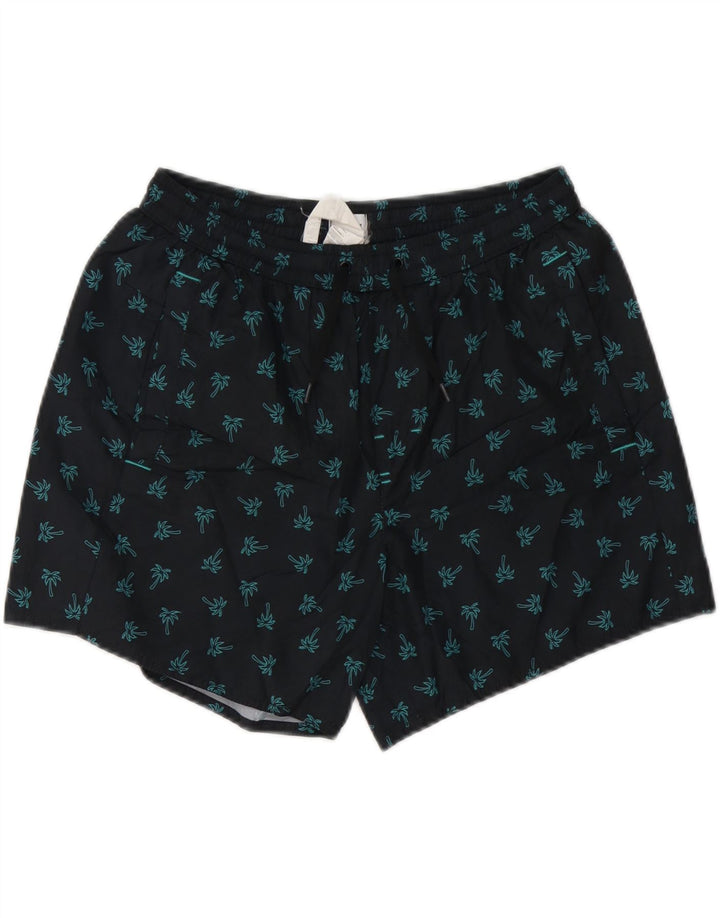 COAST Mens Graphic Natação Shorts Médio Poliéster Preto