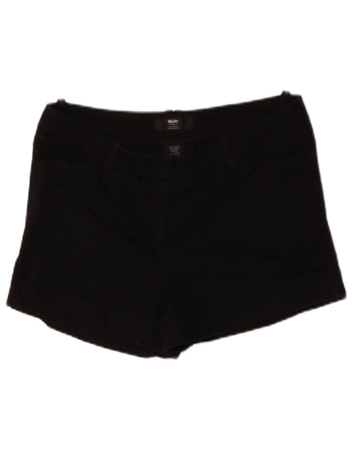 Shorts casual feminino Mossimo US 8 médio W32 algodão preto