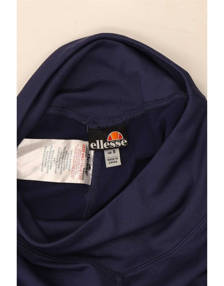 Ellesse Leggings Gráficos Femininos Reino Unido 8 Pequeno Poliéster Azul Marinho