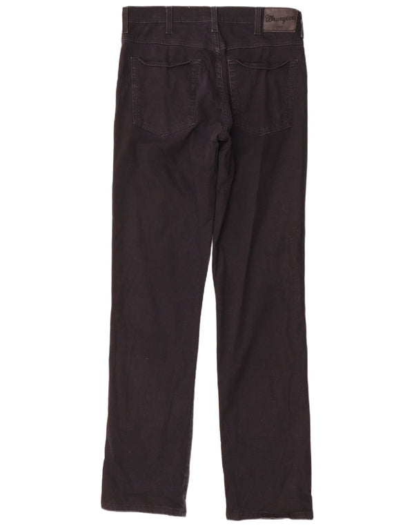 Wrangler Mens Arizona Straight Casual Trousers W33 L34 Black Cotton