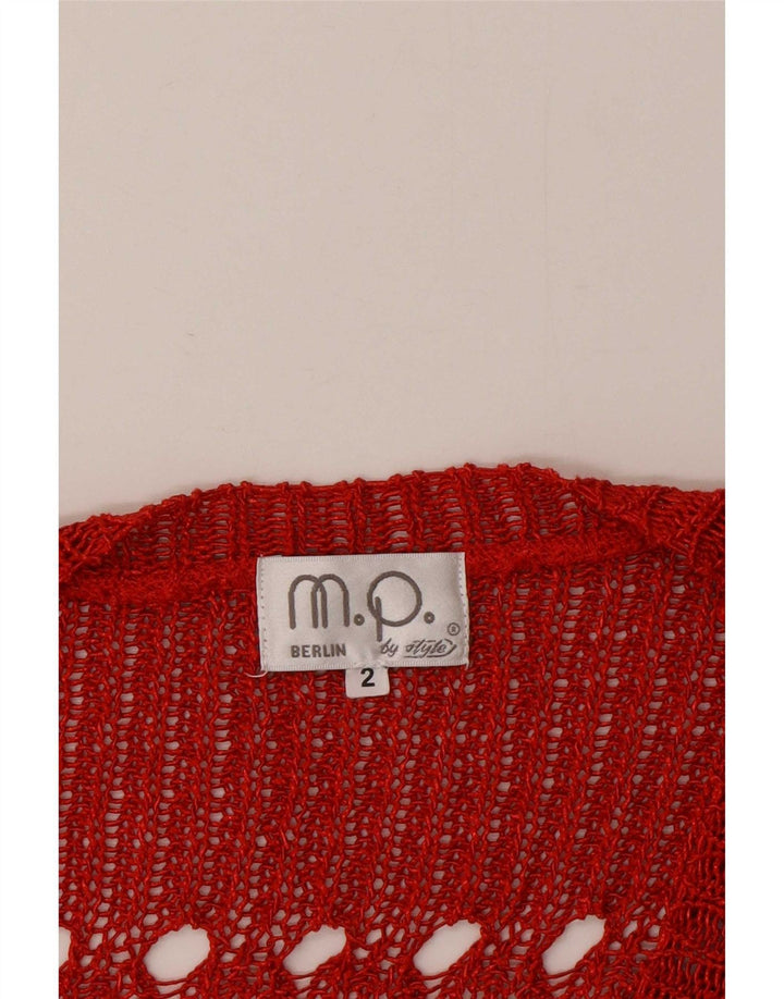 Top colheita oversized feminino vintage UK 2 2XS vermelho